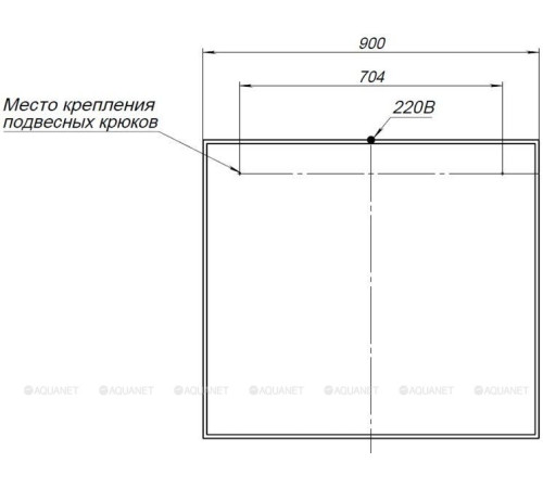 Зеркало Aquanet Nova Lite 90 дуб рошелье 00242263