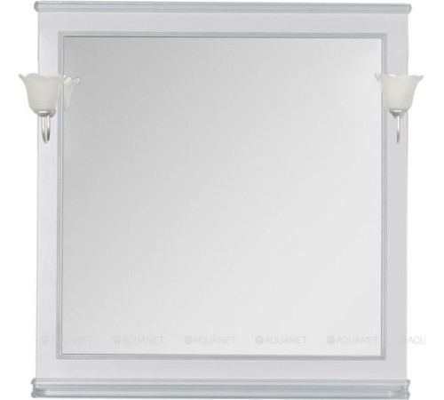 Зеркало Aquanet Валенса 100 белый кракелюр серебро 00180145