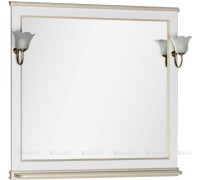 Зеркало Aquanet Валенса 100 белый кракелюр золото 00182647