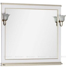 Зеркало Aquanet Валенса 100 белый кракелюр золото 00182647