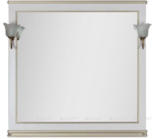 Зеркало Aquanet Валенса 100 белый кракелюр золото 00182647