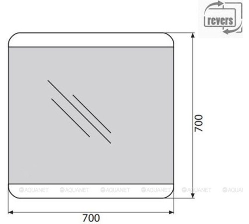Зеркало BelBagno Cezanne 700x700 мм с LED-подсветкой и кнопкой SPC-CEZ-700-700-LED-BTN