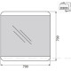 Зеркало BelBagno Cezanne 700x700 мм с LED-подсветкой и кнопкой SPC-CEZ-700-700-LED-BTN