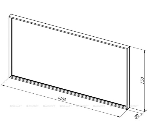 Зеркало De Aqua Алюминиум 140 см с подсветкой 4 стороны черный 00261706