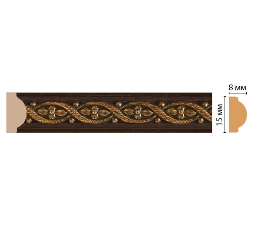 Молдинг DECOMASTER 130-1 ДМ 15х8х2400 мм 130-1 ДМ