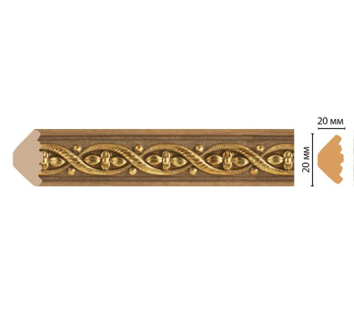 Угол декоративный DECOMASTER 132M-4 20x20x2400 мм 132M-4