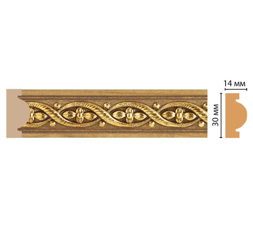 Молдинг DECOMASTER 157-4 ДМ 30х13х2400 мм 157-4 ДМ