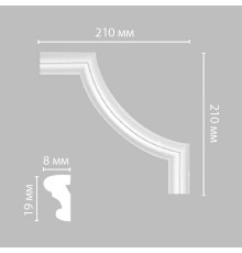 Угловой элемент DECOMASTER 97100-2 210x210x8 мм 97100-2