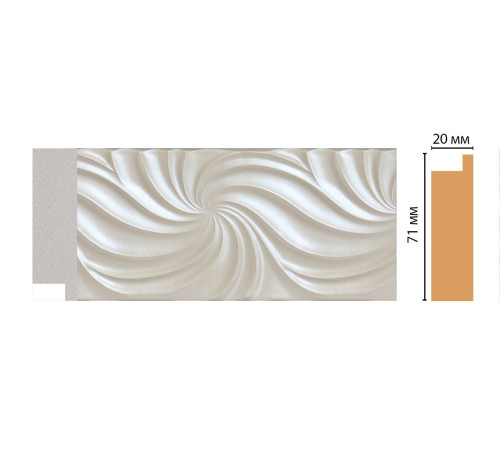 Багет из полистирола Decomaster FM25-4 71х20х2850 мм FM25-4