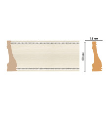 Плинтус напольный из полистирола DECOMASTER 60х18х2400 мм 192-15