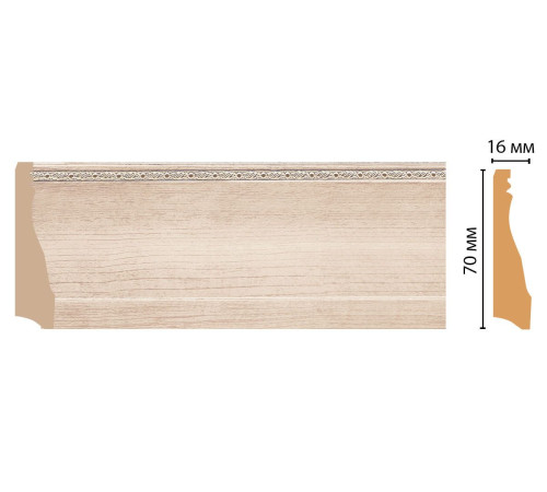 Плинтус напольный DECOMASTER 193 70х16х2400 мм 193-13