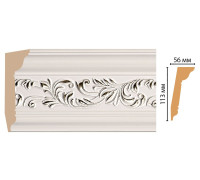 Плинтус потолочный DECOMASTER 129D-60 113х56х2400 мм 129D-60