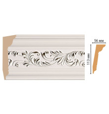 Плинтус потолочный DECOMASTER 129D-60 113х56х2400 мм 129D-60