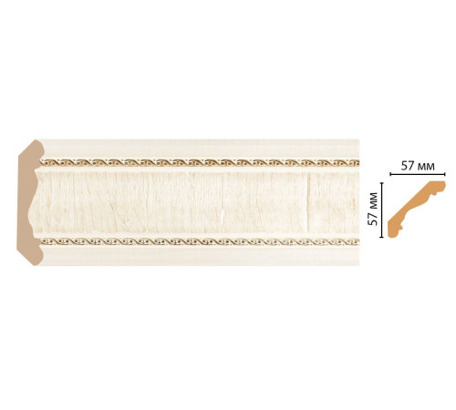Плинтус потолочный DECOMASTER 173-6 57х57х2400 мм 36650