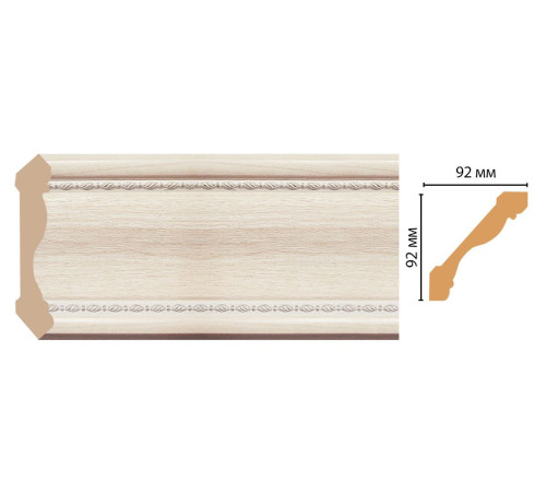 Плинтус потолочный DECOMASTER 177-13 92х92х2400 мм 37616