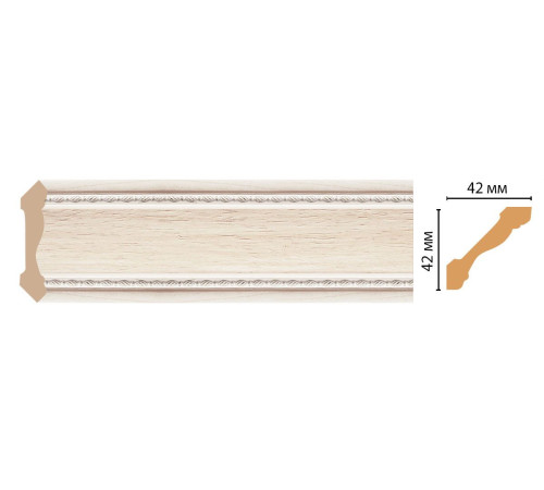 Плинтус потолочный DECOMASTER 180-14 42х42х2400 мм 37571