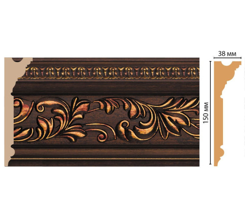 Плинтус потолочный DECOMASTER D214-966 150х38х2400 мм D214-966