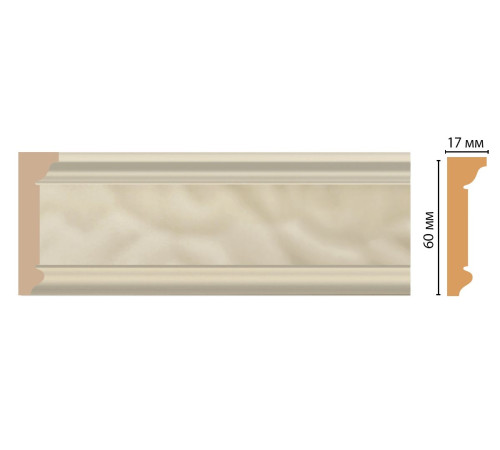 Плинтус потолочный Decomaster D216-61 60х17х2400 мм D216-61