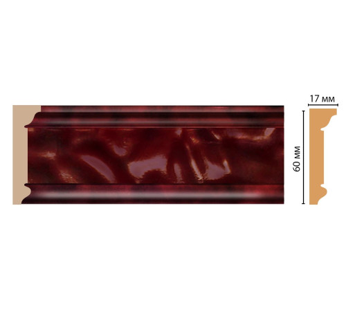 Плинтус потолочный Decomaster D216-62 60х17х2400 мм D216-62