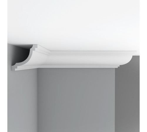 Плинтус потолочный гладкий Decomaster 120х120х2400 мм 96274