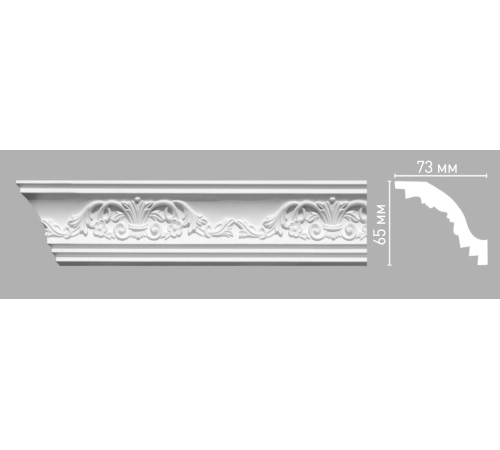 Плинтус потолочный с рисунком DECOMASTER 95019 65х73х2400 мм 95019