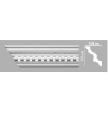 Плинтус потолочный DECOMASTER 95101 с рисунком 105х100х2400 мм 95101