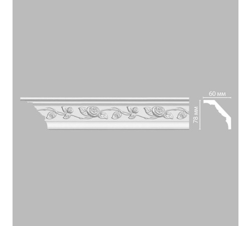 Плинтус потолочный с рисунком DECOMASTER 95614 78х60х2400 мм 95614