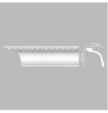 Плинтус потолочный DECOMASTER DT-88107 с рисунком 130х115х2400 мм DT-88107