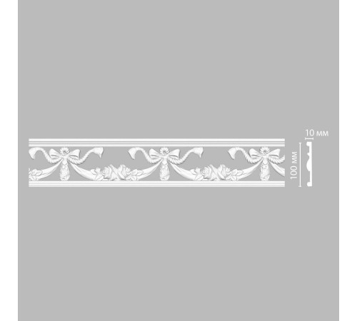 Молдинг с рисунком Decomaster DT-8037 полиуретан 100х10х2400 мм DT-8037
