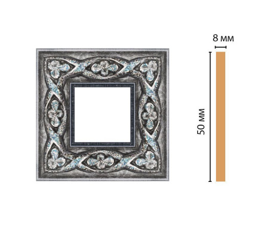 Вставка декоративная цветная Decomaster 50х50х8 мм 130-2-55