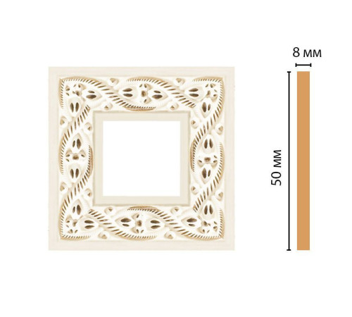 Вставка декоративная цветная Decomaster 50х50х8 мм 130-2-6