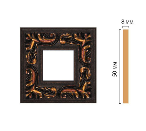 Вставка декоративная цветная Decomaster 50х50х8 мм 130-2-966