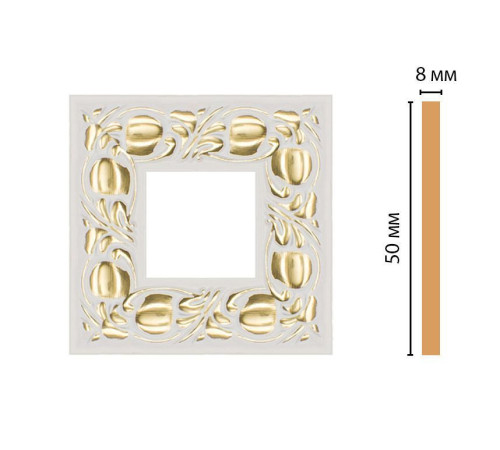 Вставка декоративная цветная Decomaster 50х50х8 мм 130C-2-54