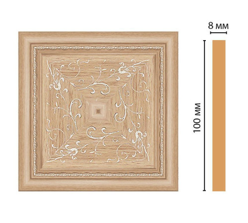 Вставка декоративная Decomaster 186-2-11 полистирол 100х100х8 мм 186-2-11