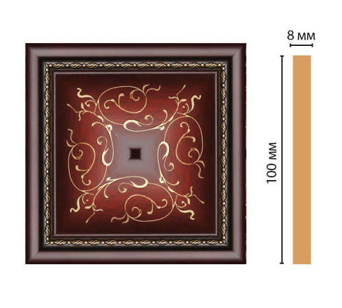 Вставка декоративная Decomaster 186-2-52 полистирол 100х100х8 мм 186-2-52