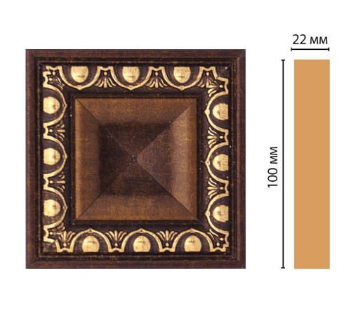 Вставка декоративная DECOMASTER D207 100x100x22 мм D207-56