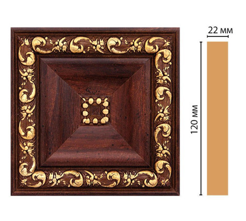 Вставка декоративная Decomaster D208-1084 120x120x22 мм D208-1084