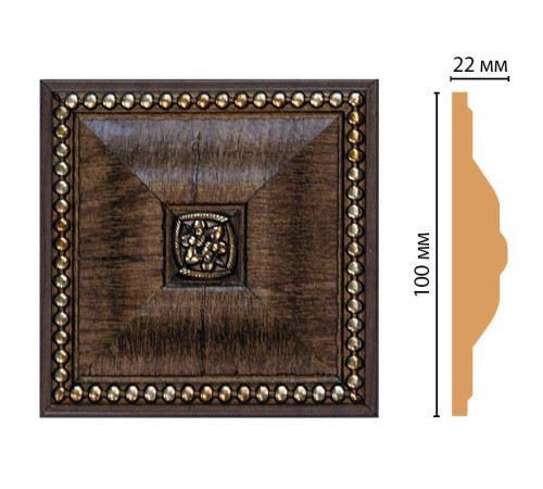 Вставка декоративная Decomaster D209-3 100x100x22 мм D209-3