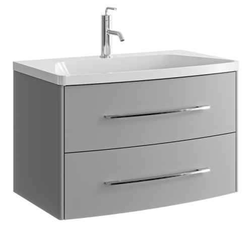 Тумба под раковину AQWELLA Neringa 80 см подвесная серый туман NER0108ST