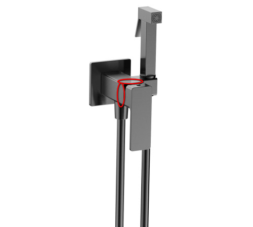 Комплект гигиенического душа скрытого монтажа Aquame Savona Gun Metal AQM6817GM