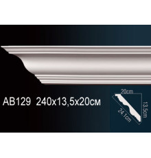 Карниз потолочный полиуретановый Perfect 95x95x2000 мм AB129