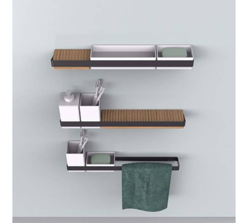 Полотенцедержатель Bertocci Fly 7x8x2.5 см подвесной черный матовый 149 1502 1600