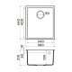 Кухонная мойка Omoikiri Bosen 38-U-PL Tetogranit 38x44 см платина 4993230