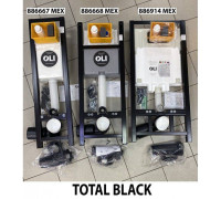 Инсталляция для подвесного унитаза OLI QUADRA LE Sanitarblock 300х1150х180 мм Total Black 886667