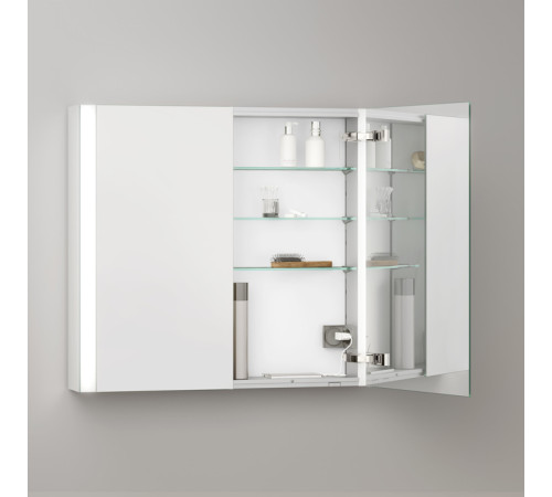 Зеркальный шкаф Keuco Somaris 80x71x12.8 см 2-дверный IP 44 14502002100