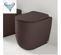 Унитаз безободковый пристенный Kerasan Nolita 55х35 см Tornado с креплениями WB5N бордовый матовый 531975