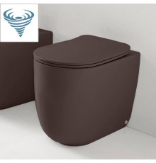 Унитаз безободковый пристенный Kerasan Nolita 55х35 см Tornado с креплениями WB5N бордовый матовый 531975