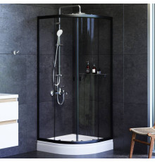 Душевое ограждение AM.PM X-Joy 80х80 см с поддоном черный матовый W88E-205-080BT64