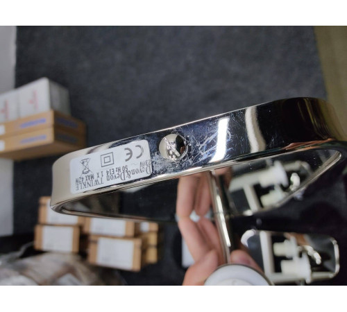 Светильник настенный Devon&Devon Twinkle 14х21 см IP20 никель блестящий DETWINKLENK