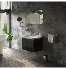 Комплект подвесной мебели Kerasan Waldorf 80 см с 2 ящиками черный матовый 4141K1bi/cr / 925631